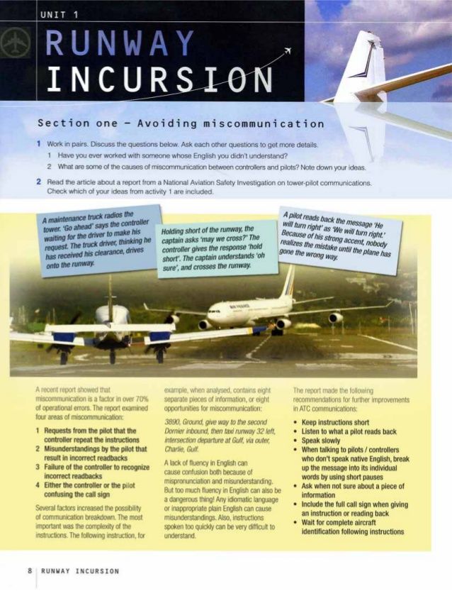 قسمتی از کتاب زبان تخصصی هوانوردی Aviation English