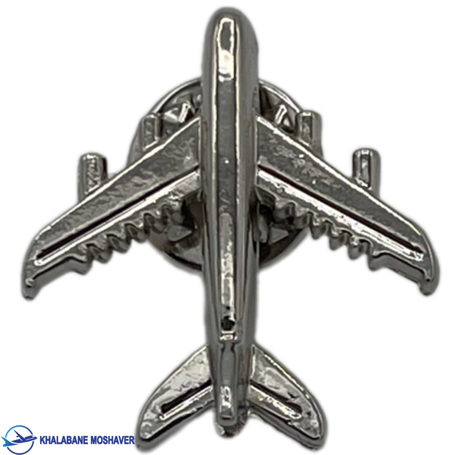 پین هواپیمای نقره ای