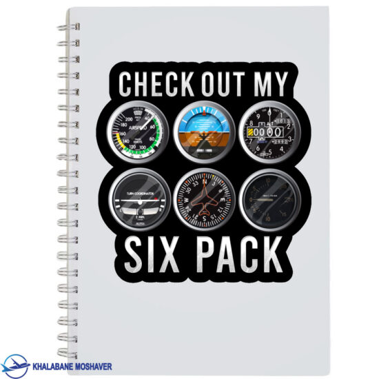 دفترچه یادداشت خلبانی با طرح Six pack