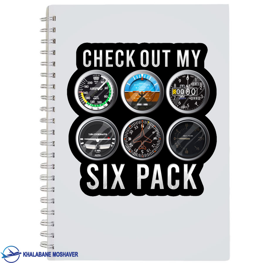 دفترچه یادداشت خلبانی با طرح Six pack