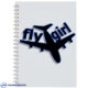 دفترچه یادداشت خلبانی با طرح Fly girl