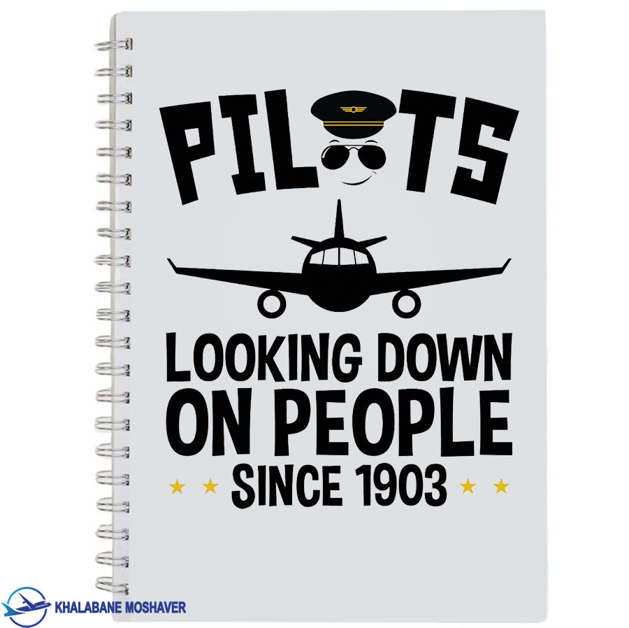 دفترچه یادداشت خلبانی با طرح looking down