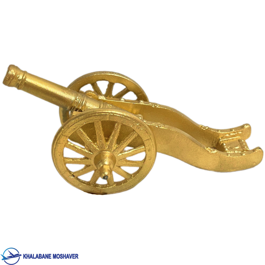 ماکت توپ فلزی نظامی طلایی رنگ 28 ساتی