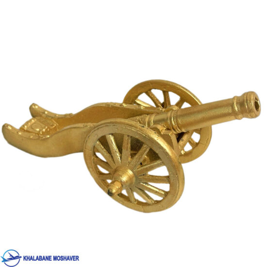 ماکت توپ فلزی نظامی طلایی رنگ