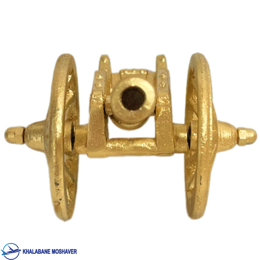 ماکت توپ فلزی نظامی طلایی رنگ سایز 28 ساتی