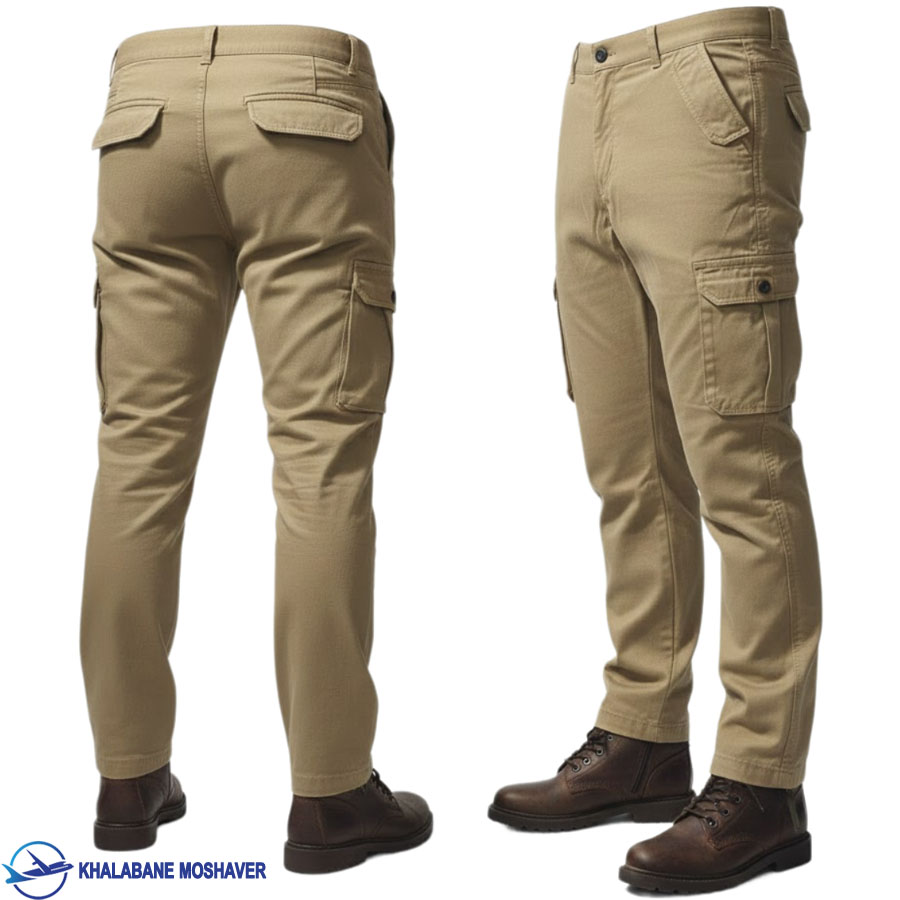 شلوار شش جیب آلفا خاکی