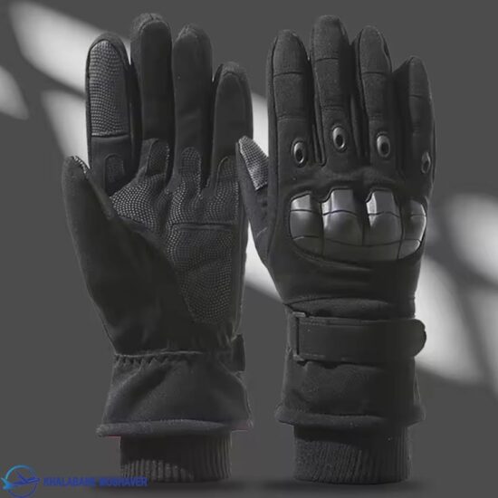 دستکش اوکلی خزدار زمستانه مشکی