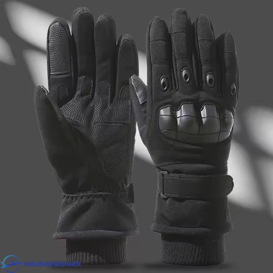 دستکش اوکلی خزدار زمستانه مشکی دستکش اوکلی خزدار زمستانه مشکی