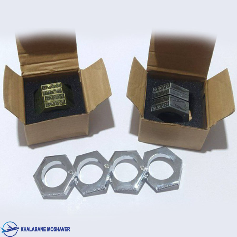 پنجه بوکس حلقه ای فلزی نقره ای و طلایی طرح دار پنجه بوکس حلقه ای فلزی نقره ای و طلایی طرح دار