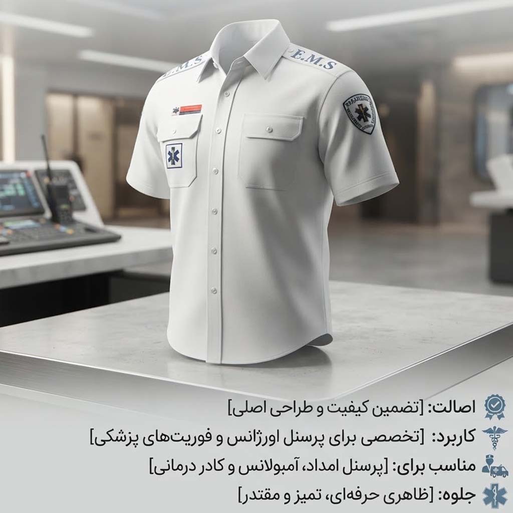 پیراهن اورژانس 115 آستین کوتاه