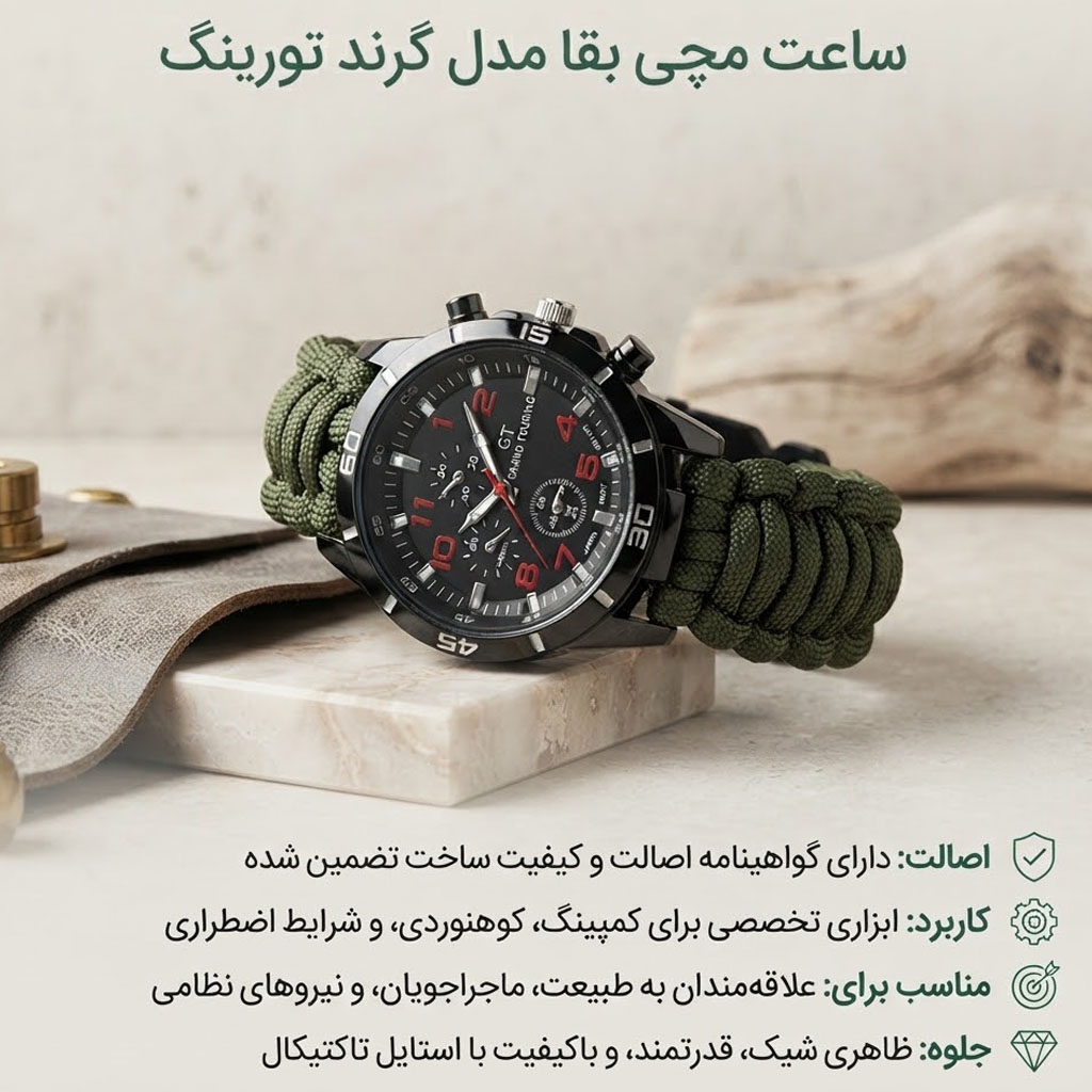 ساعت مچی بقا پاراکورد سبز